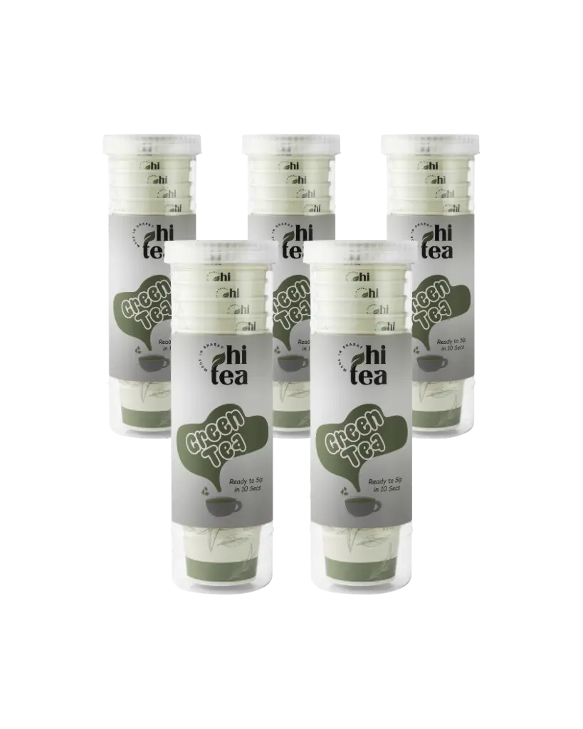 hitea Green Tea – 5 Jar Family Pack (75 Cups) | Save 15%